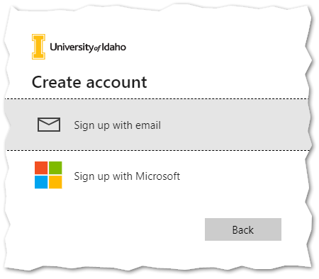 Self-Service Login Screen