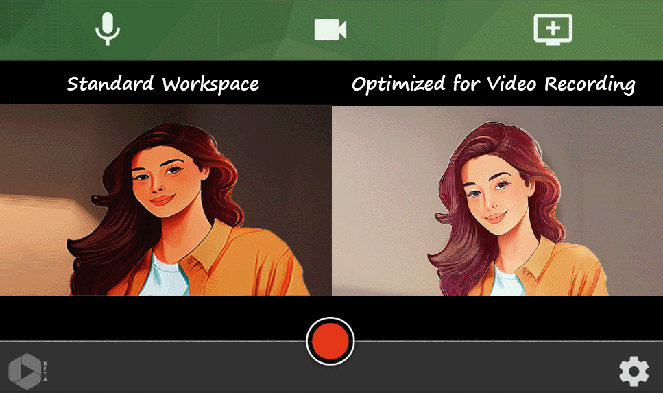 Comparing two video outputs one well lit and positioned and the other dim with incorrect camera angle